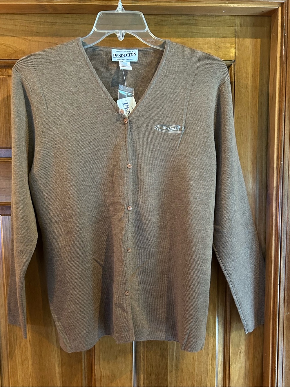 Pendleton Women’s Camel V-Neck Button Front Sweater